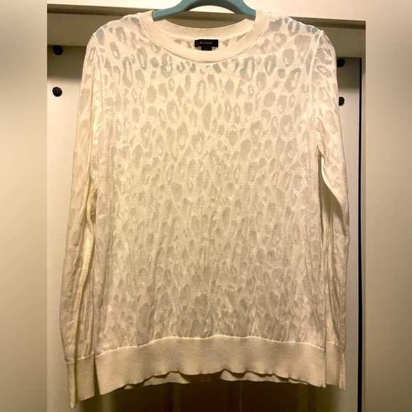 Halogen Burnout Leopard Print Sweater - Picture 1 of 4